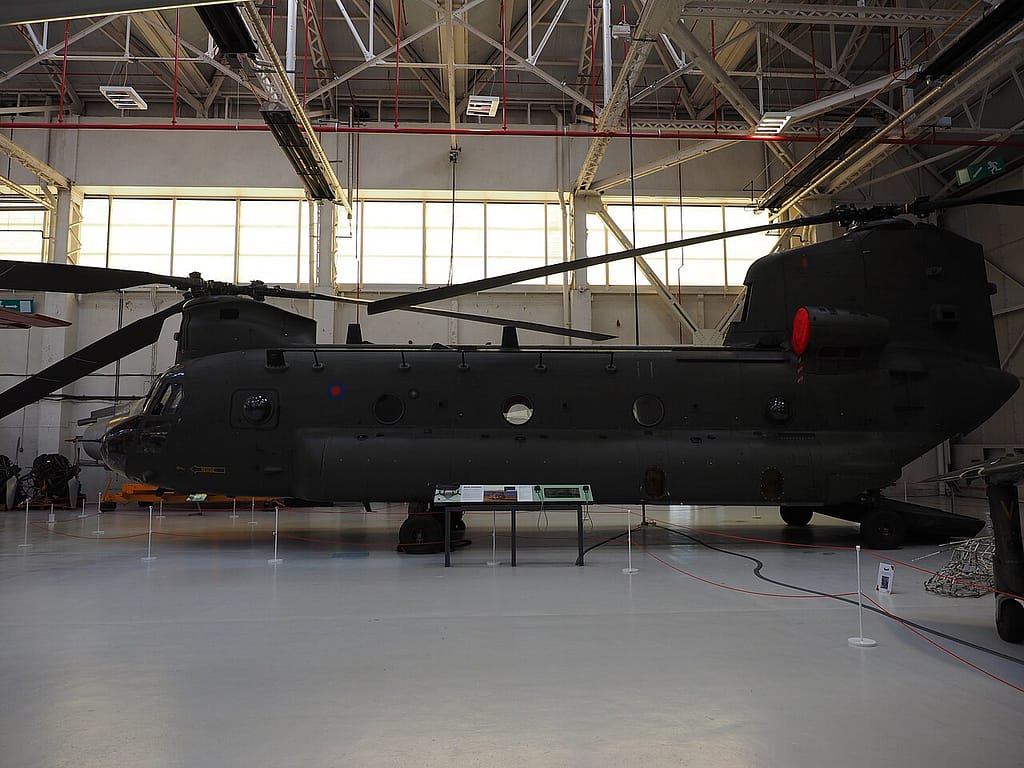 Bravo November ZA718 Chinook preserved at the RAF Museum Cosford
