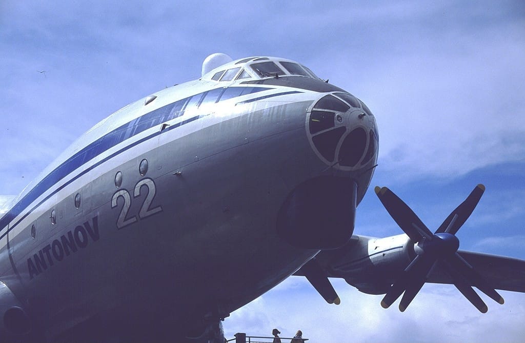 The Antonov An-22 Antei, the largest turboprop aircraft ever built