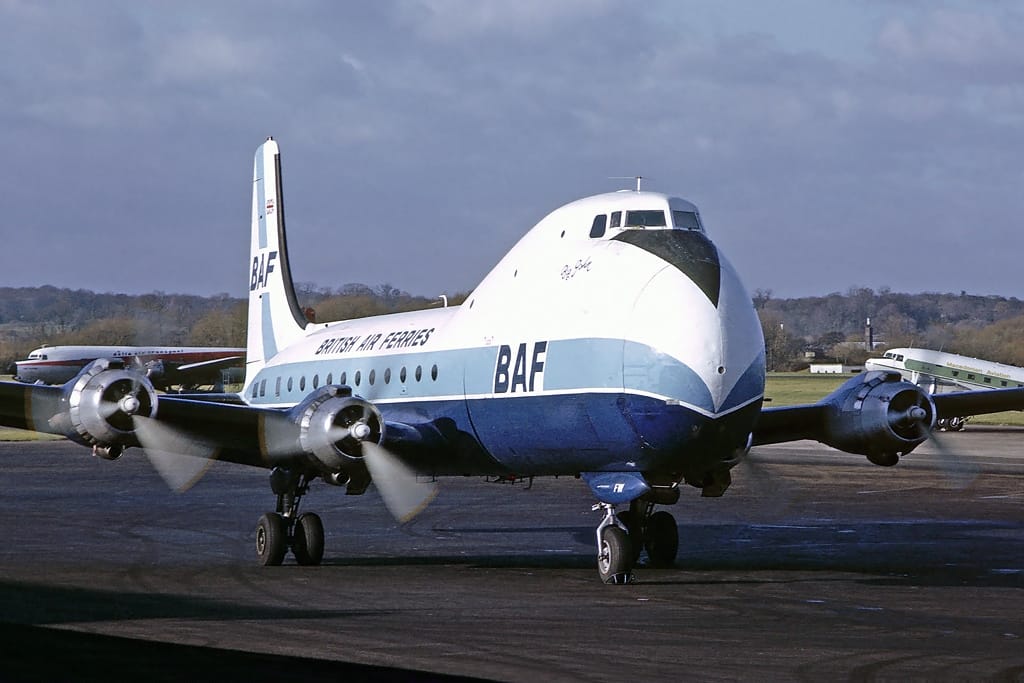 An Aviation Traders ATL-98 Carvair of British Air Ferries