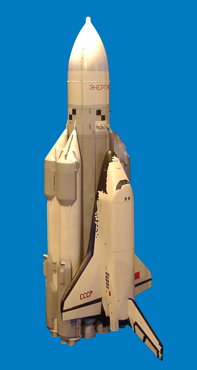 Buran orbiter on the Energia rocket
