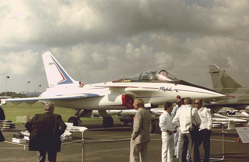 Dassault Rafale A, prototype à Farnborough en 1986