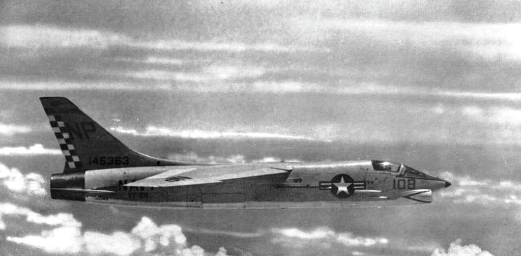 Vought F-8 Crusader in flight