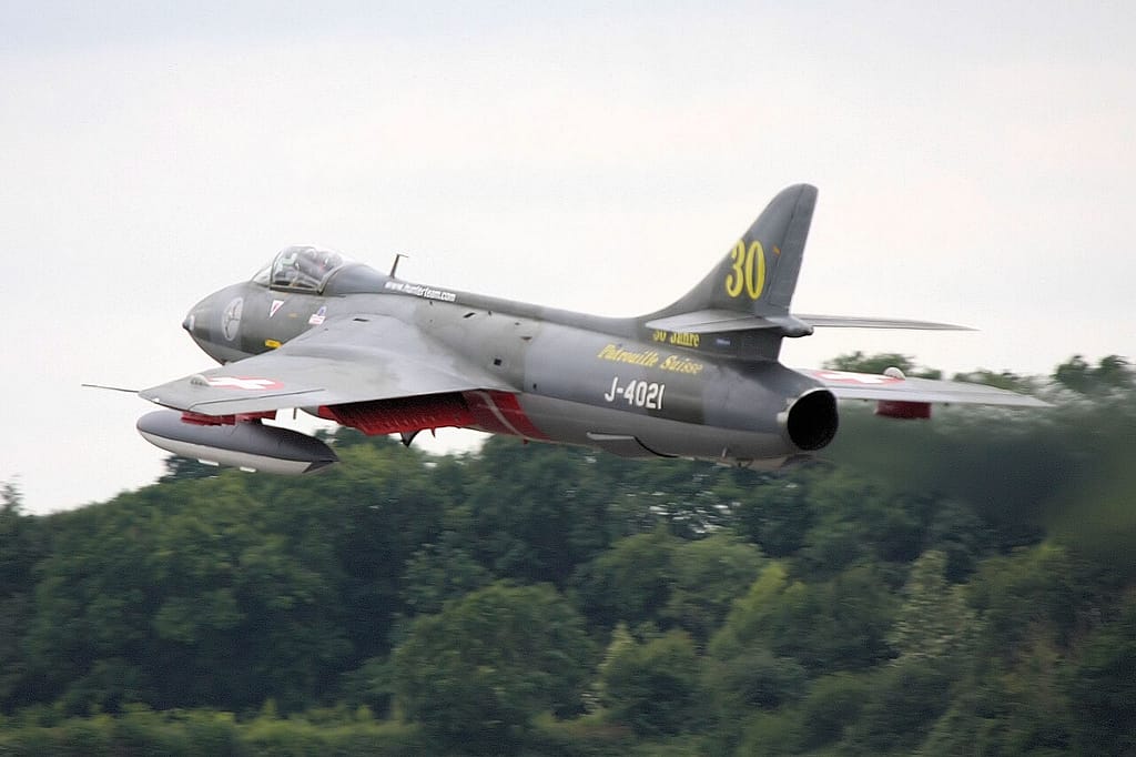 Hawker Hunter flying at RIAT 2008