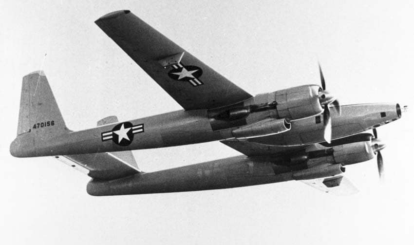 Hughes XF-11 second prototype 44-70156 airborne