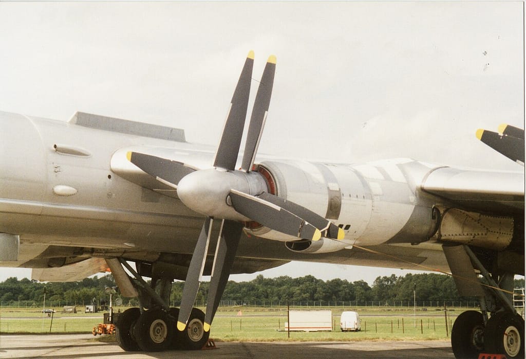 Kuznetsov NK-12 turboprop with contra-rotating propellers