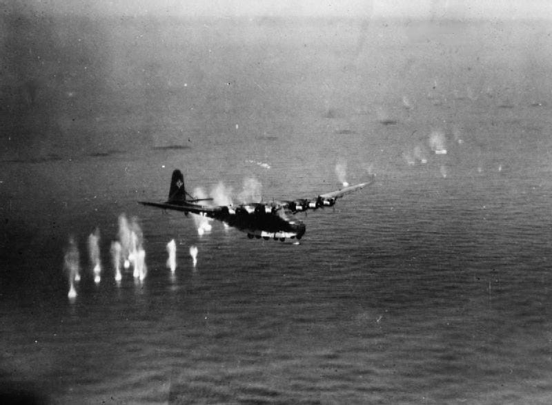 Me 323 under attack off Corsica, 1943