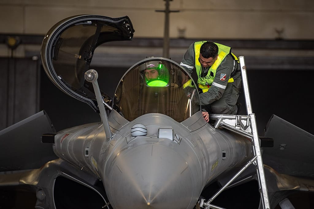 French Air and Space Force Rafale on deployment
