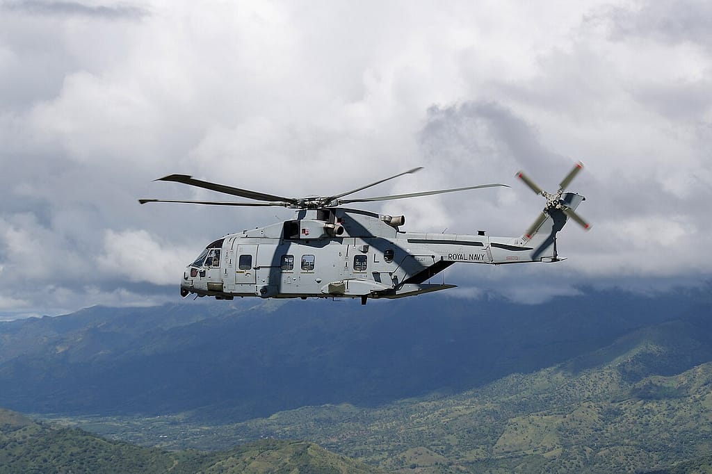 A Royal Navy AW101 Merlin