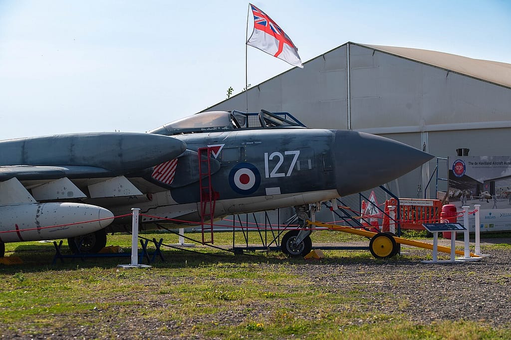 Un Sea Vixen FAW.2 conservado en el Museo de Aeronaves de Havilland.