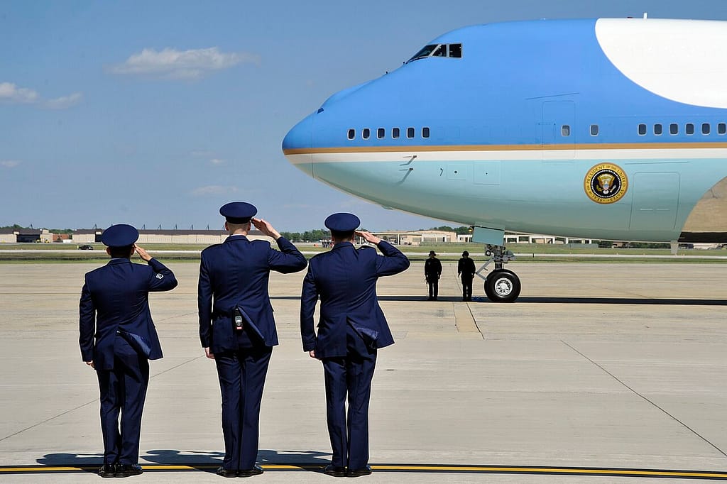 Boeing VC-25A Air Force One auf dem Vorfeld