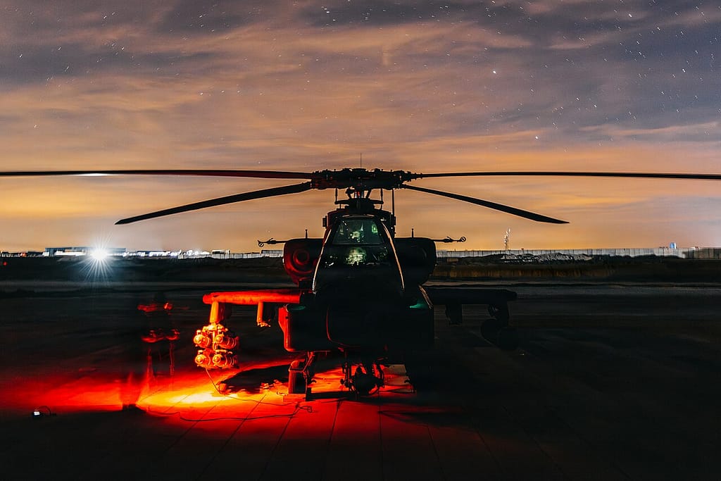 A U.S. Army AH-64 Apache attack helicopter