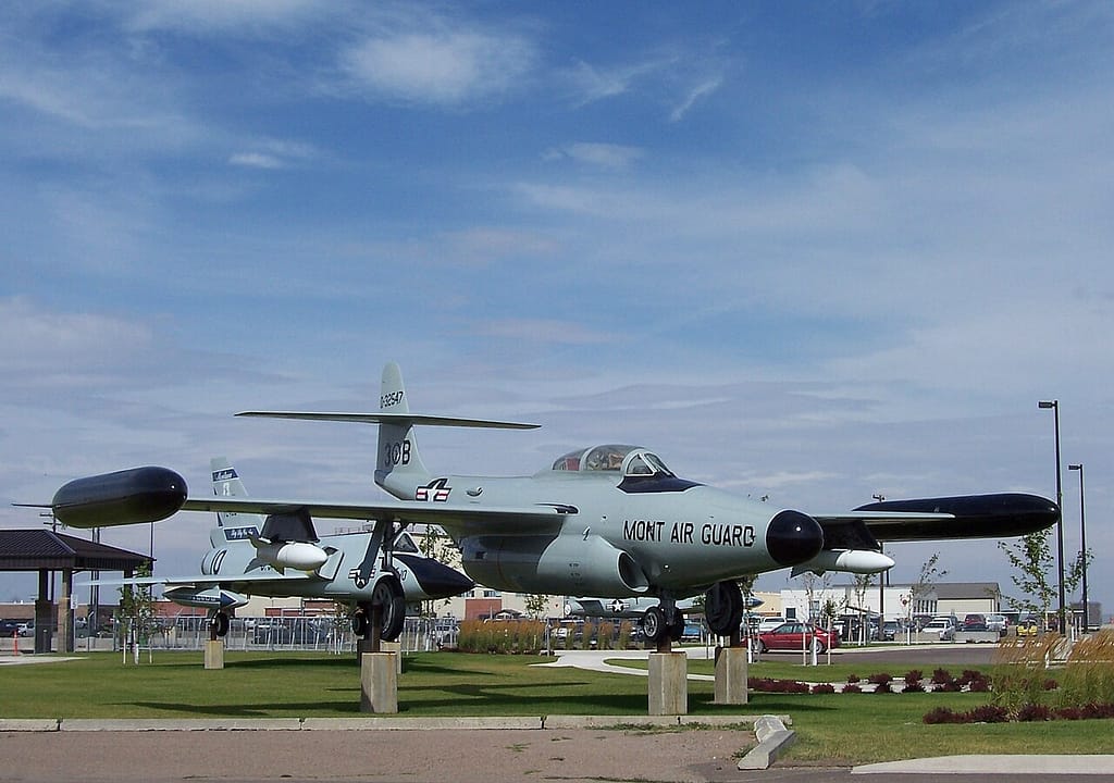 A Northrop F-89J Scorpion on display