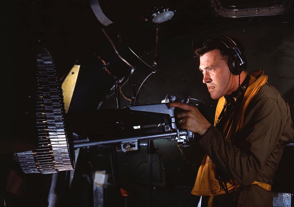 B-17 waist gunner, 1943