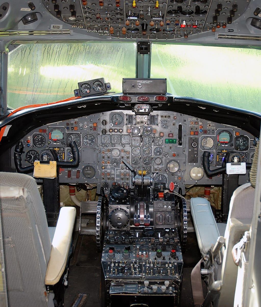 A BAC One-Eleven cockpit