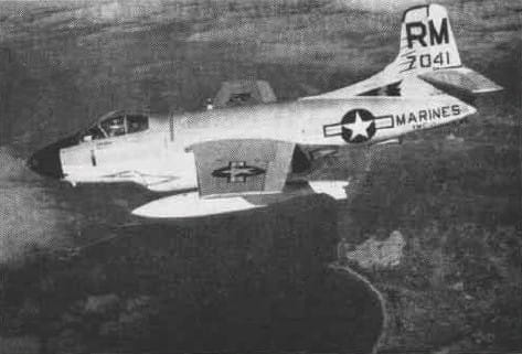 A Marine EF-10B Skyknight electronic-warfare aircraft over Southeast Asia