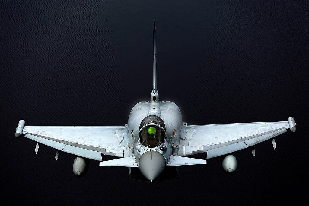 A Royal Air Force Eurofighter Typhoon