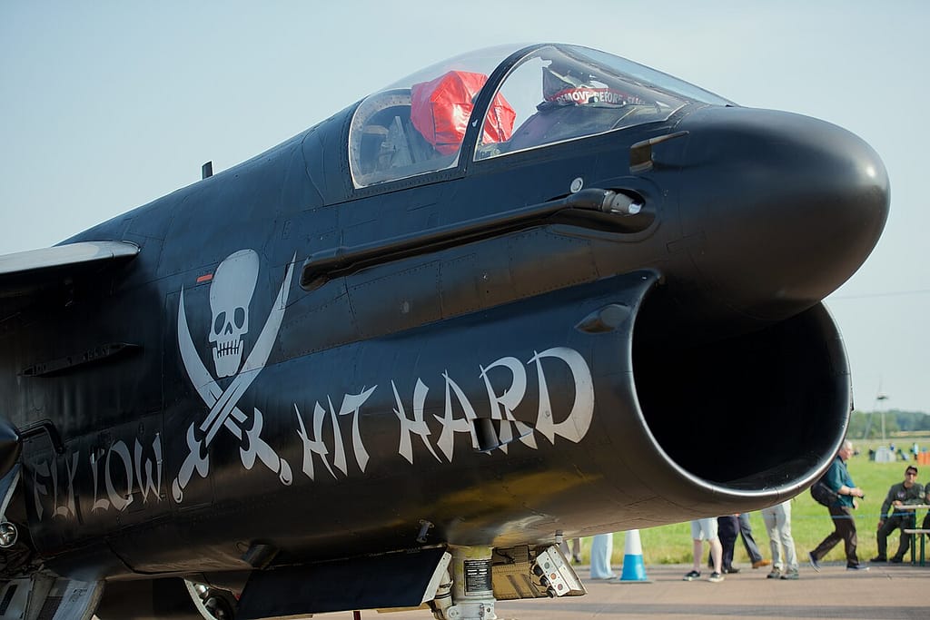 Hellenic Air Force A-7 Corsair II in pirate paint scheme at RIAT 2014