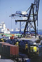 A modern container ship