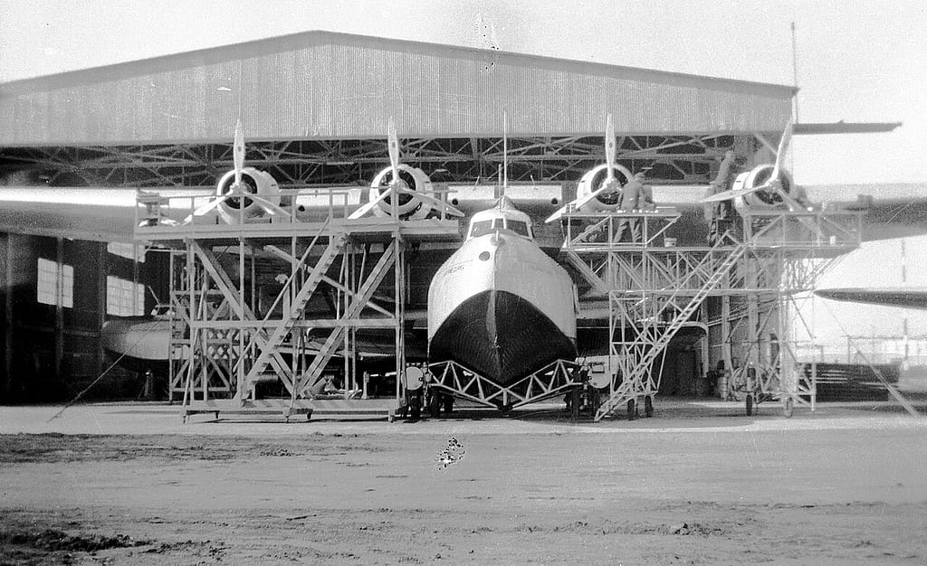Pan American Airways hangar at Alameda, California, 1936
