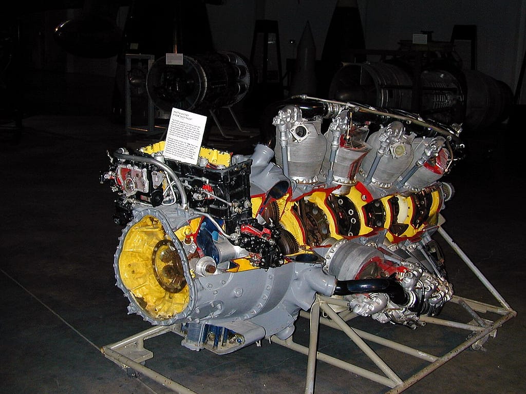 A Pratt & Whitney R-4360 Wasp Major