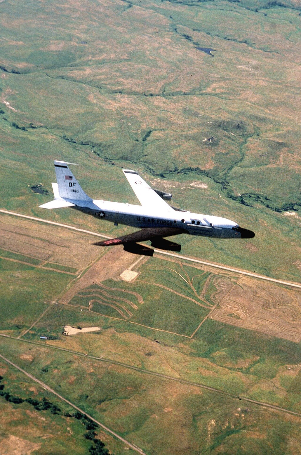 An RC-135S Cobra Ball over North Dakota