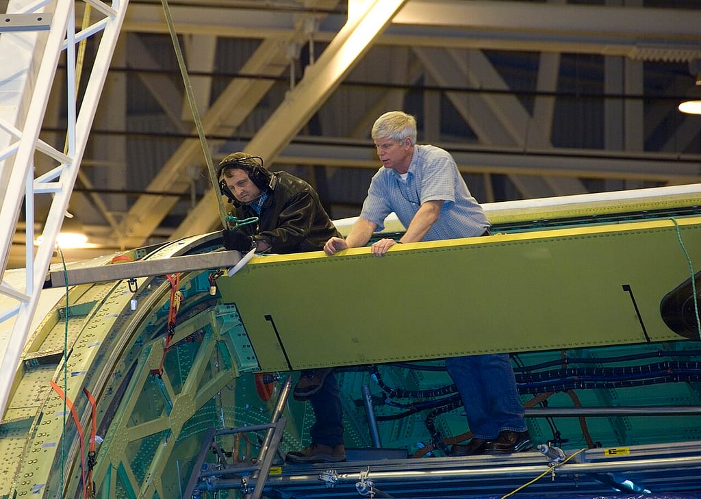 The SOFIA telescope aperture in the 747 fuselage