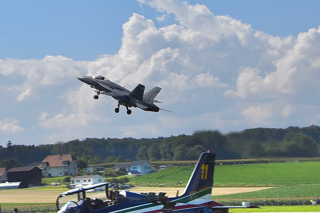 A Swiss Air Force F/A-18 Hornet