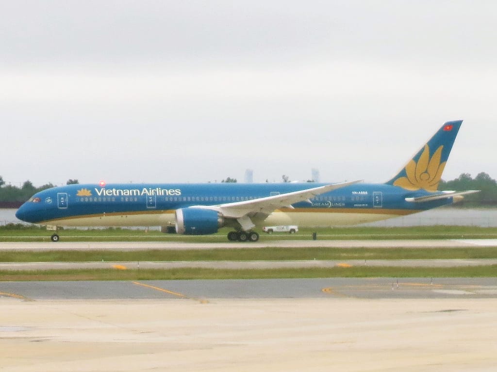 A Vietnam Airlines Boeing 787-9 Dreamliner