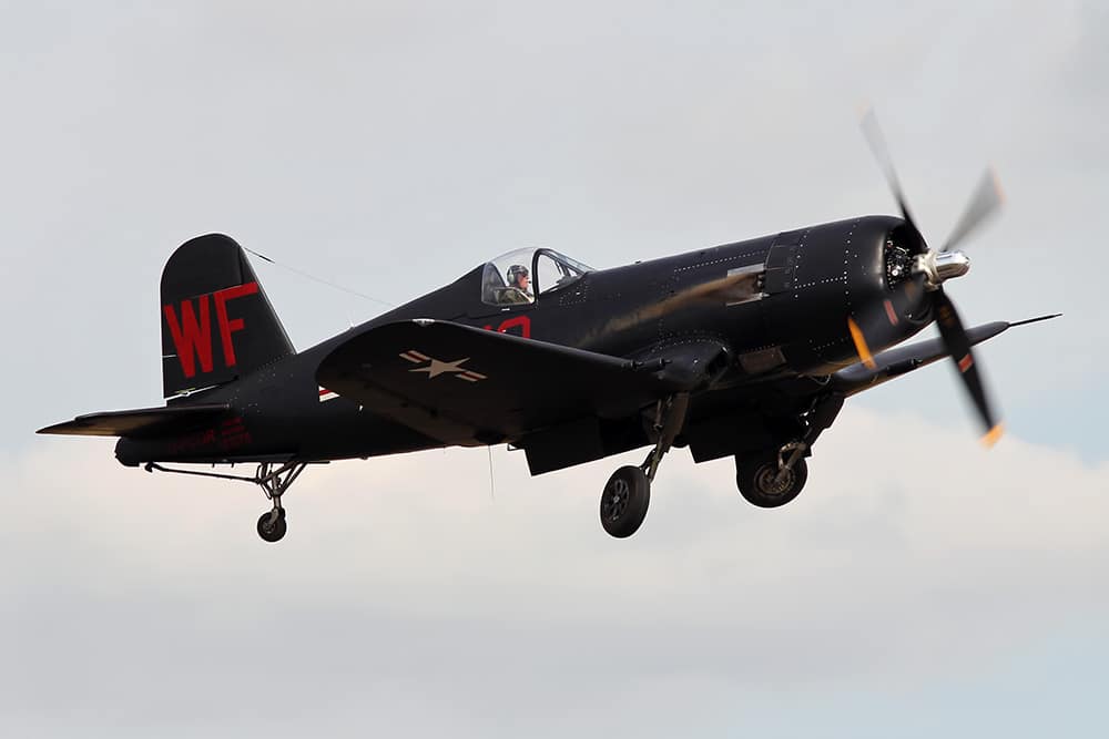 A Vought F4U-5NL Corsair, the type flown by Captain Fernando Soto