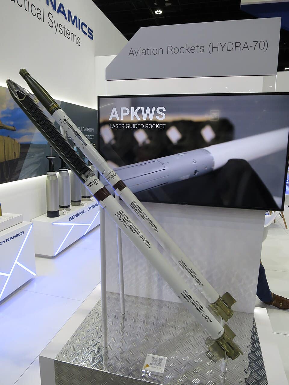 APKWS guidance kit models displayed at IDEX 2023