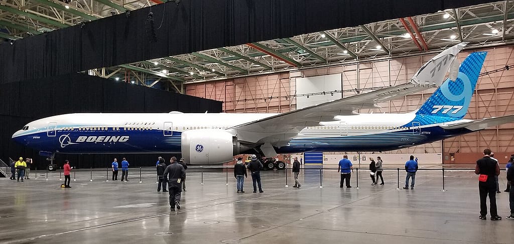 Boeing 777X roll-out ceremony in March 2019