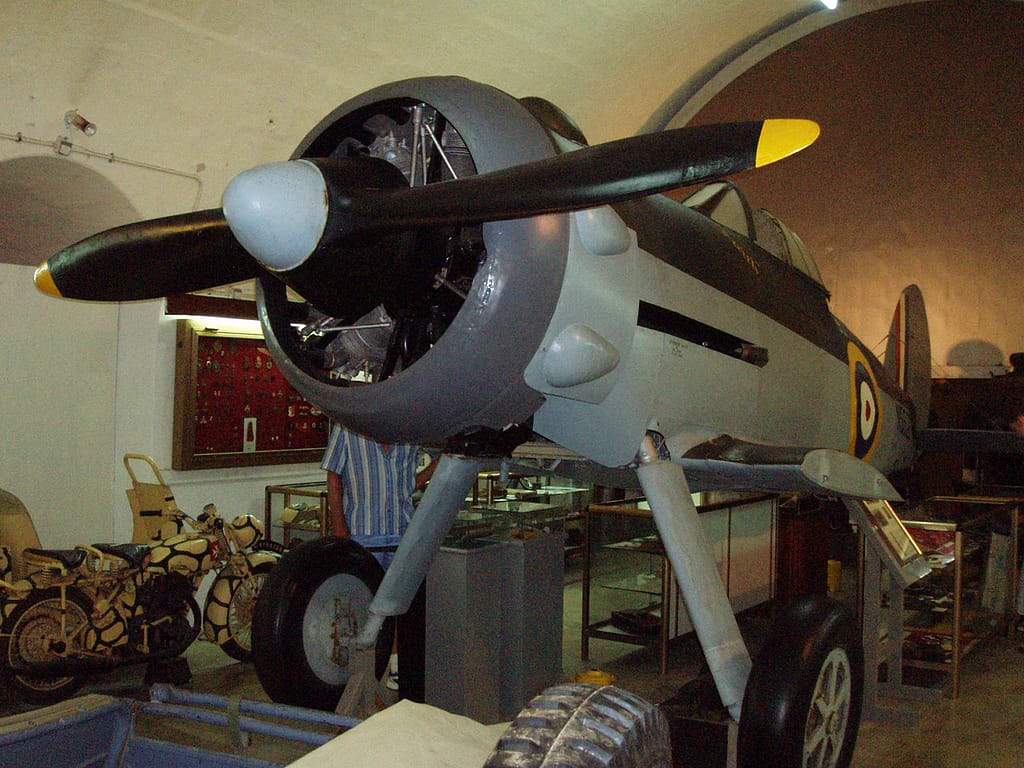 A Gloster Gladiator biplane
