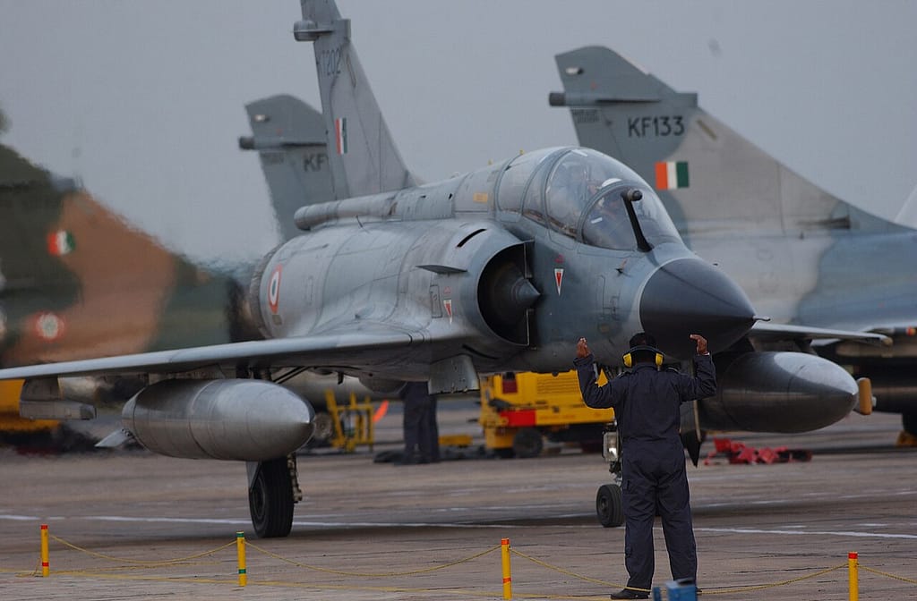 Indian Air Force Mirage 2000 taxiing