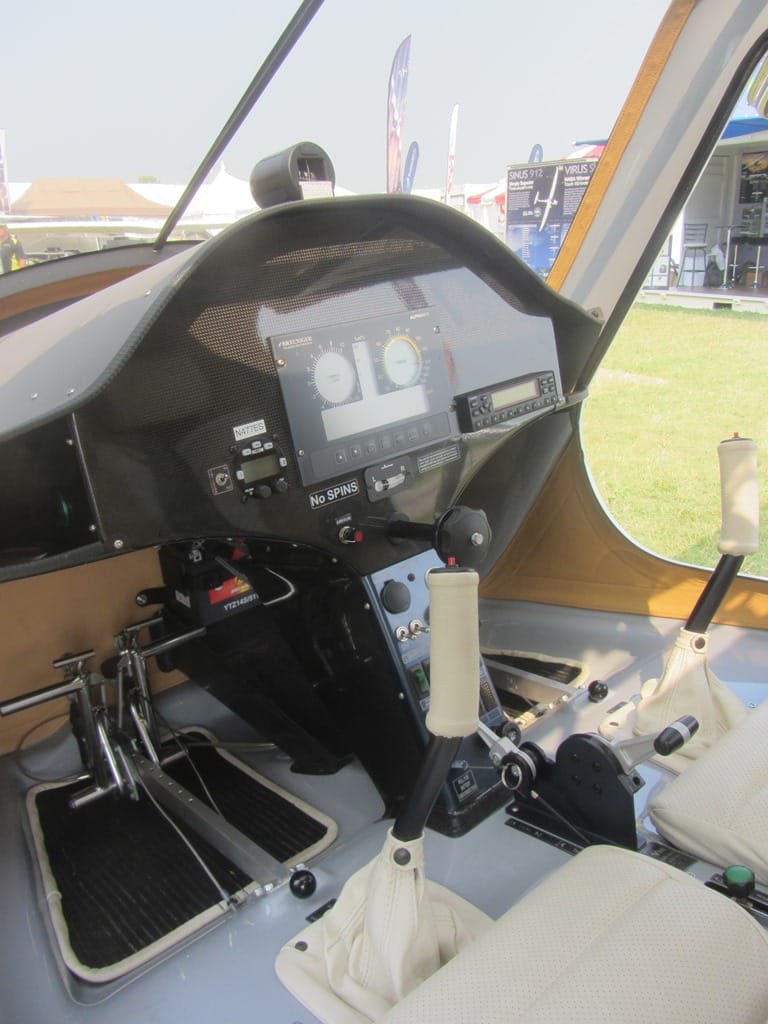 Glass cockpit of a Pipistrel light-sport aircraft