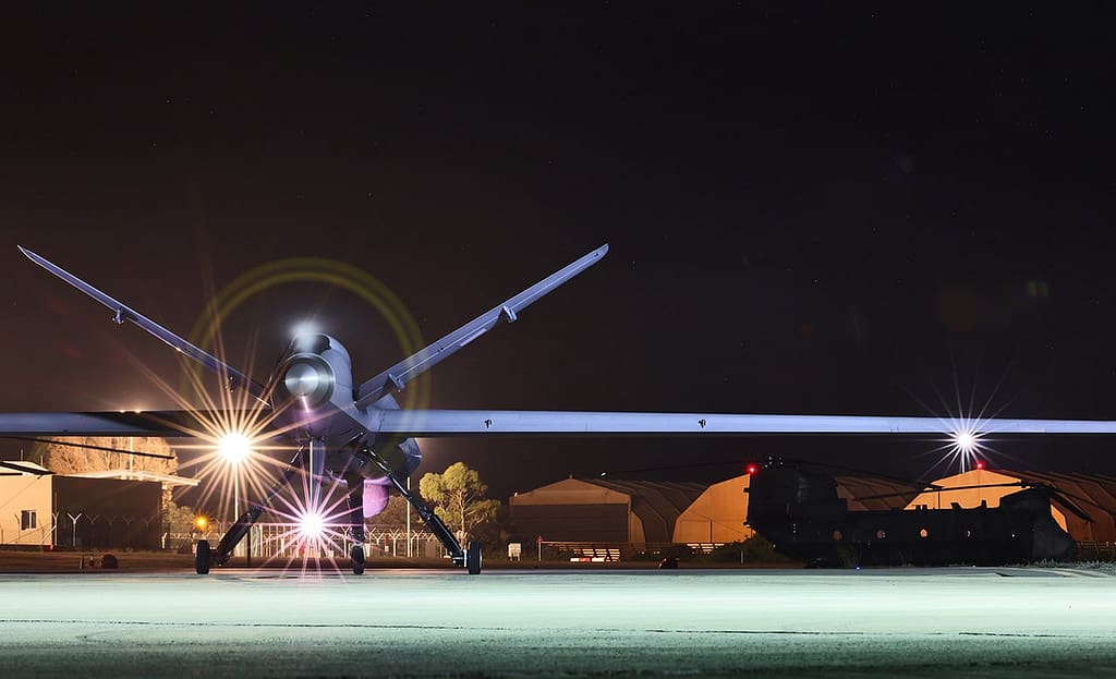 RAF Protector RG Mk 1 of No. 31 Squadron during an engine run