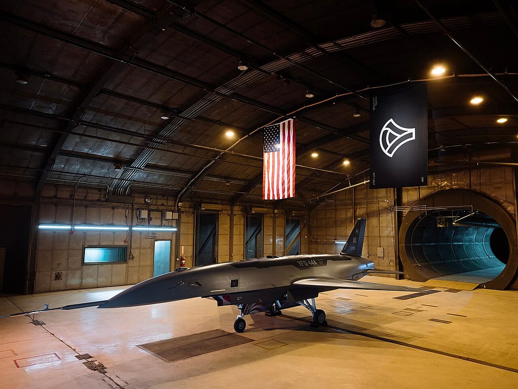 Anduril YFQ-44A Fury collaborative combat aircraft during ground testing