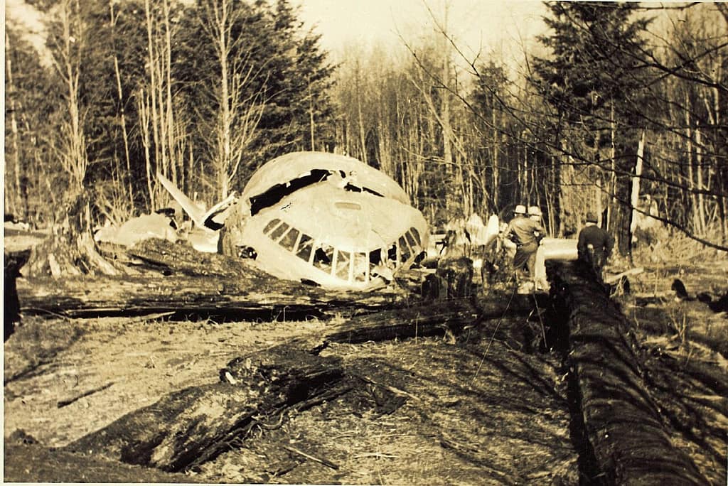 Wreckage of the Stratoliner prototype