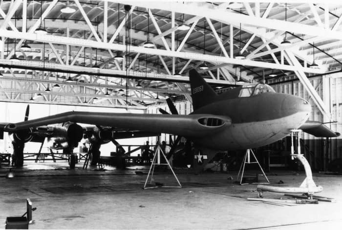 Wartime photo of the Northrop XP-56