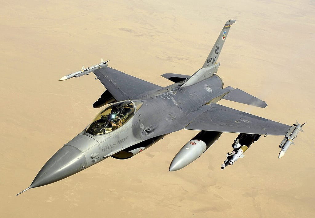 An F-16 Fighting Falcon
