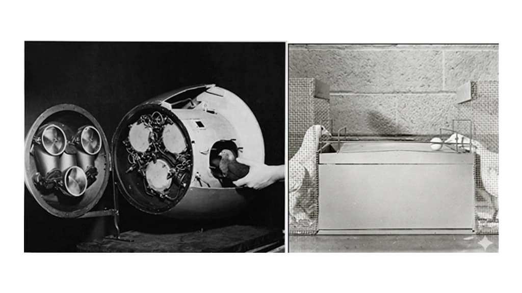 Skinner pigeons trained to play table tennis