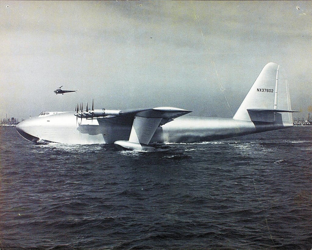 The vast eight-engined Hughes H-4 Hercules flying boat