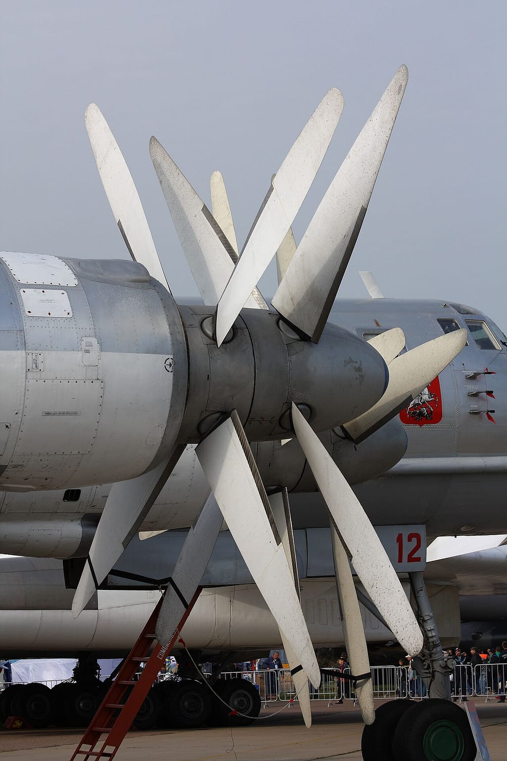 The Tu-95 Bear contra-rotating propellers