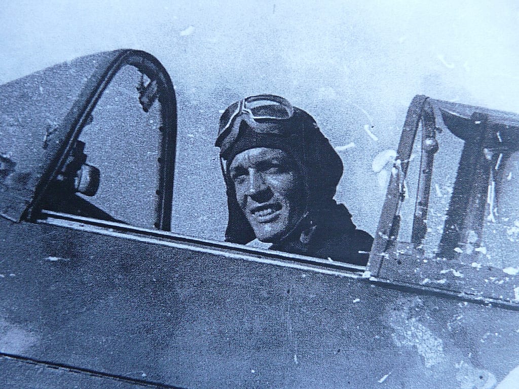 Roger Penverne in his Normandie-Niemen Yak-3