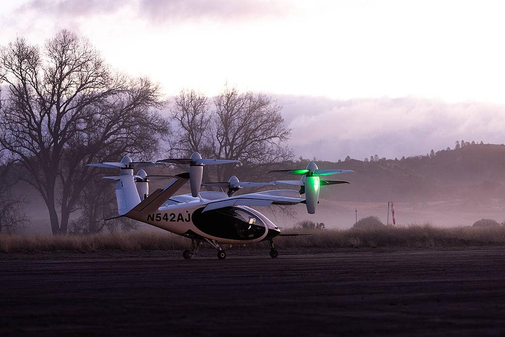 joby-evtol-nasa-public-domain Joby Aviation eVTOL aircraft at Electric Flight Base near Big Sur California - NASA public domain photo