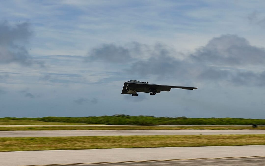 What Are Those White Patches on the B-2 Bomber?