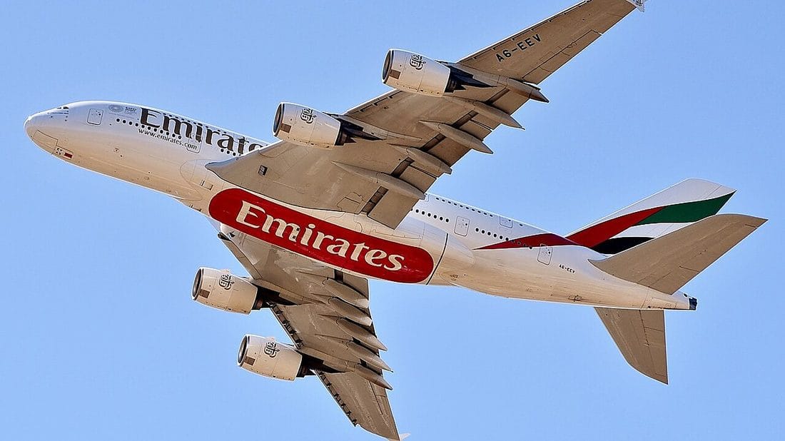 Emirates a-380 Takeoff A6 Eev
