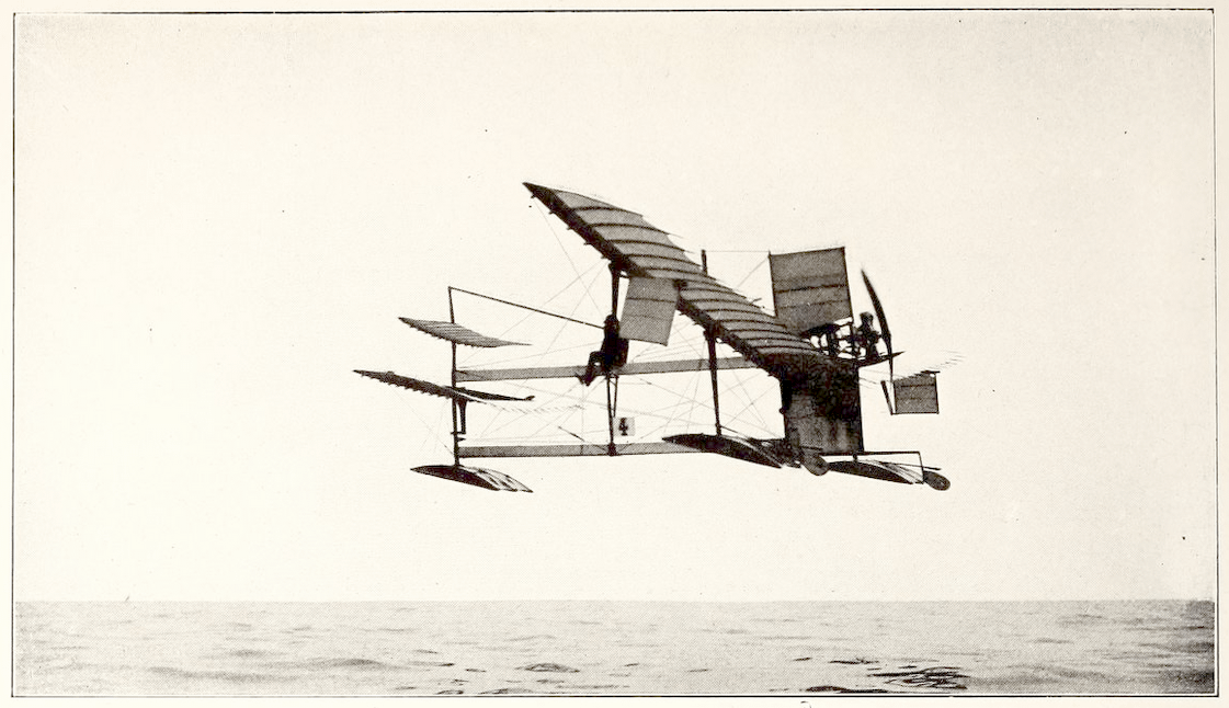 Henri Fabre Hydravion Le Canard in flight, 1910
