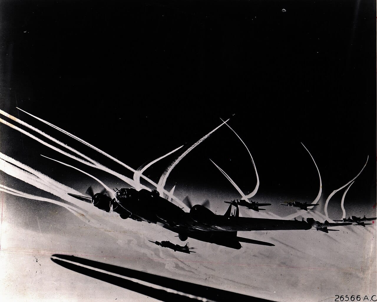 Boeing B-17F Flying Fortress in flight Boeing B-17F Flying Fortresses in flight