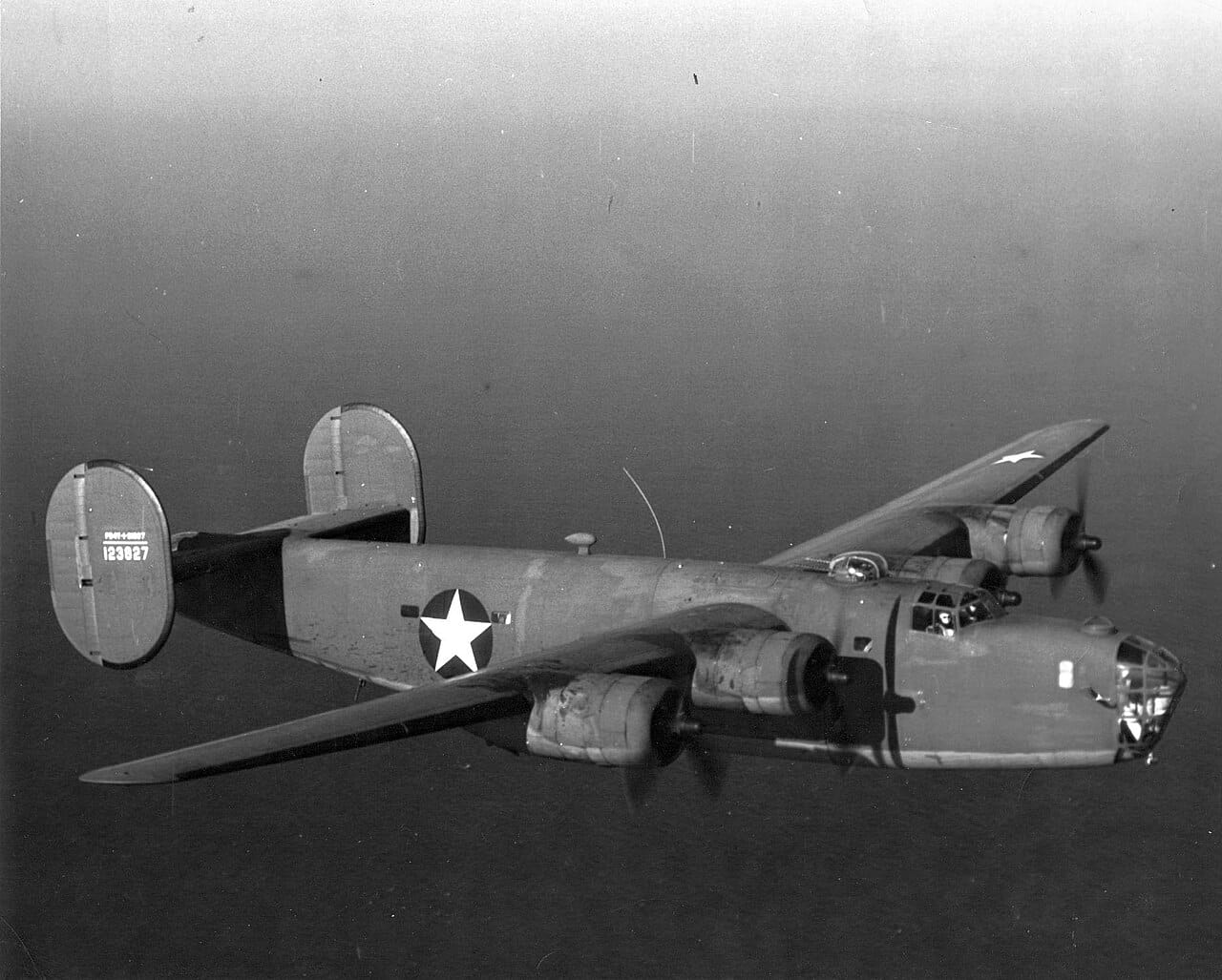 A US Navy PB4Y-1 Liberator, the type converted into the Aphrodite drone