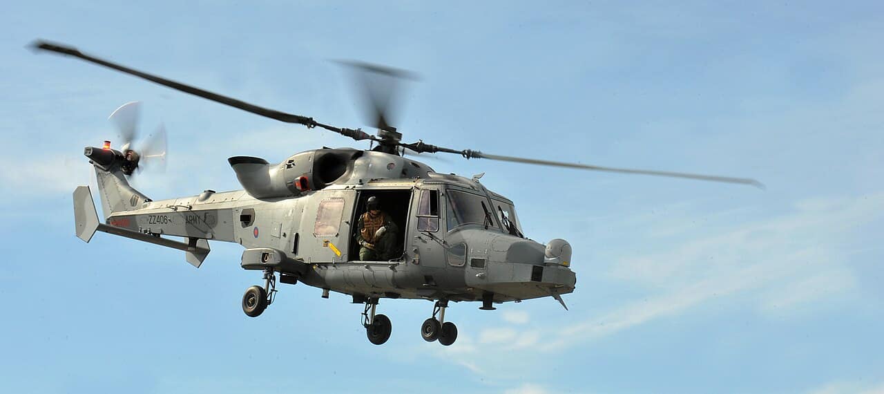 A British Army AgustaWestland Wildcat AH1 in flight